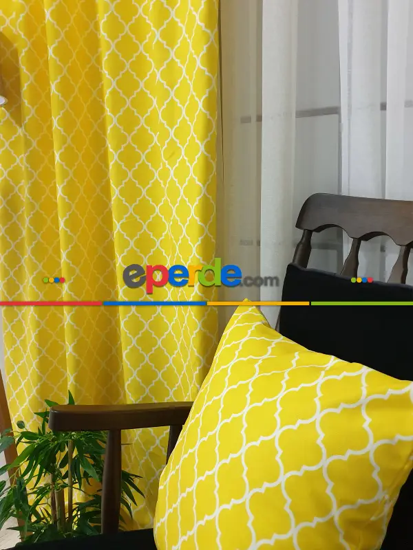 Ottoman Desenli Fon Perde Evm1929 Kumaşı Kalındır Duck Bezi Değildir