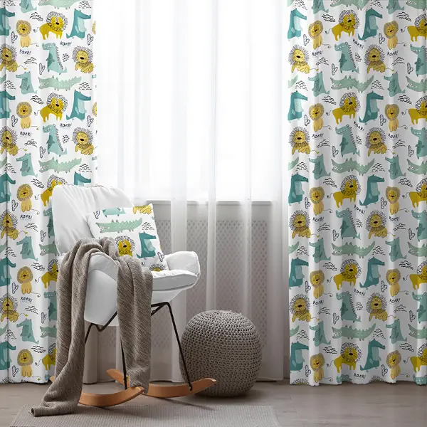 Çocuk Odası - Çocuk Odası Fon Perde Evim1088 Kumaşı Kalındır Duck Bezi Değildir- Mavi-beyaz