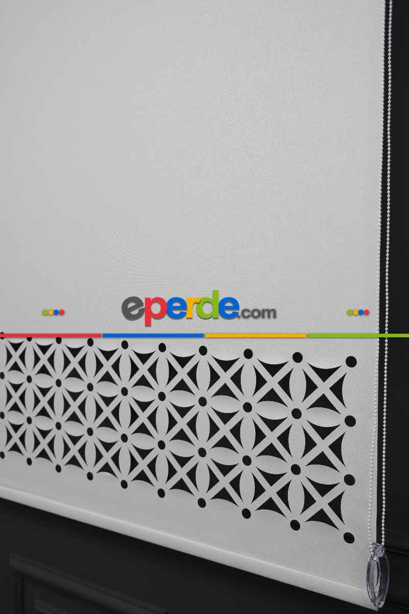 Ekru Renk Lazer Kesim Mat Stor Perde (ister Düz - İster Lazer Kesimli Satın Alın)