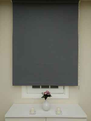 Salon Stor Perde - Keten Koyu Gri Mat Stor- Gri Koyu