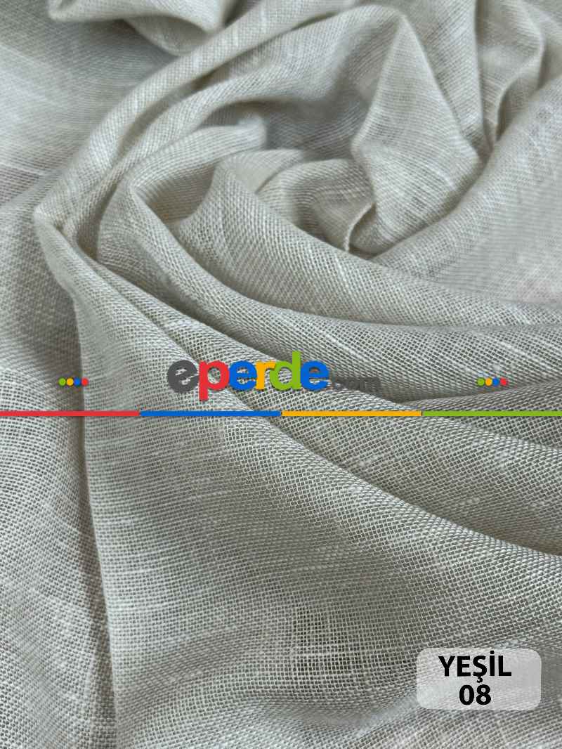 5 Renk İpek Keten Tül Perde, Premium Seri, Kurşunlu Tül