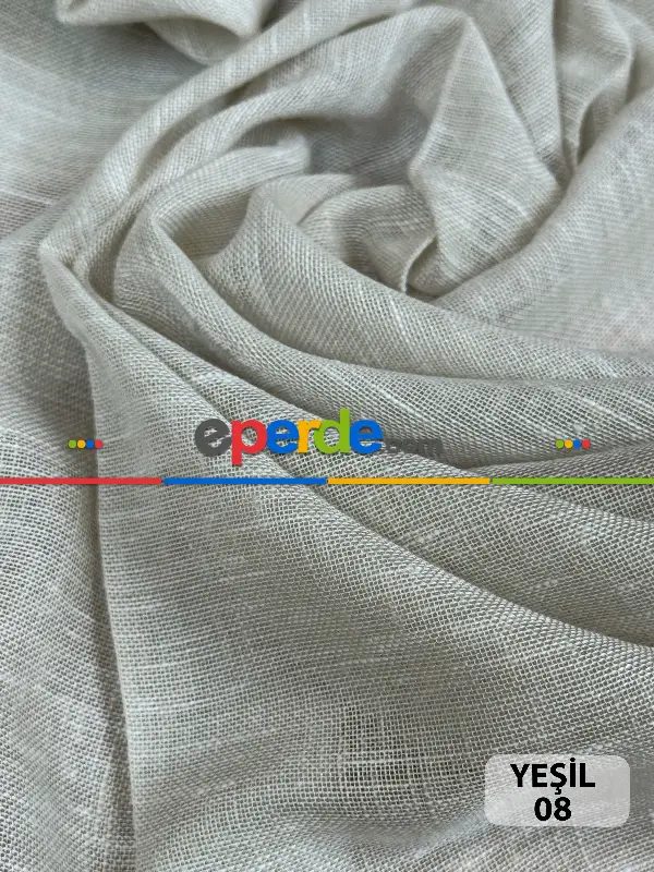 Yatak Odası - 5 Renk İpek Keten Tül Perde, Premium Seri, Kurşunlu Tül