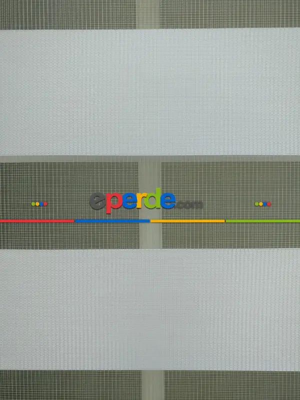 Salon Zebra Perde - Zebra Perde- Ekru Renk Bambu Zebra Perde (kalın Zeminli)- Ekru