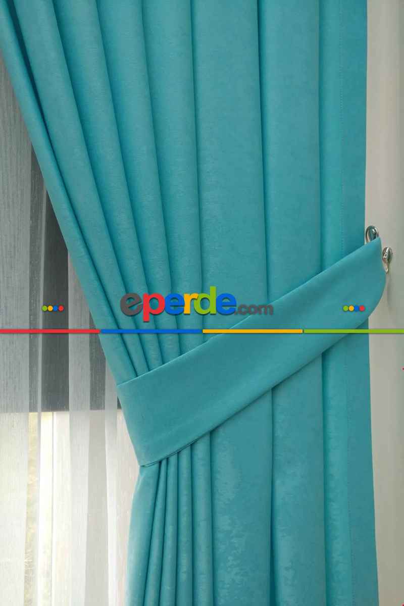 Soft Fon Perde Turkuaz- Turkuaz