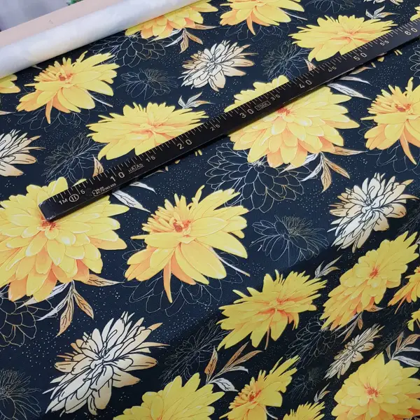 Mutfak Fon Perde Baskılı Evm557- Siyah