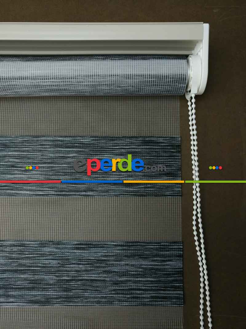 Genç Odası - Zebra Perde -bambu Zebra (eco Serisi )- Füme-antrasit