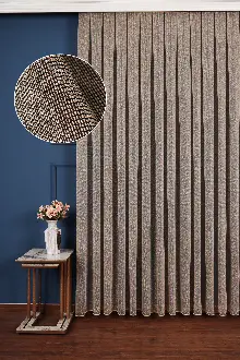 Salon Tül Modelleri - Bruno Siyah-altın Düz Tül Perde