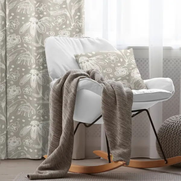 Oturma Odası Fon Perde Evim1596 Kumaşı Kalındır Duck Bezi Değildir- Mavi-beyaz