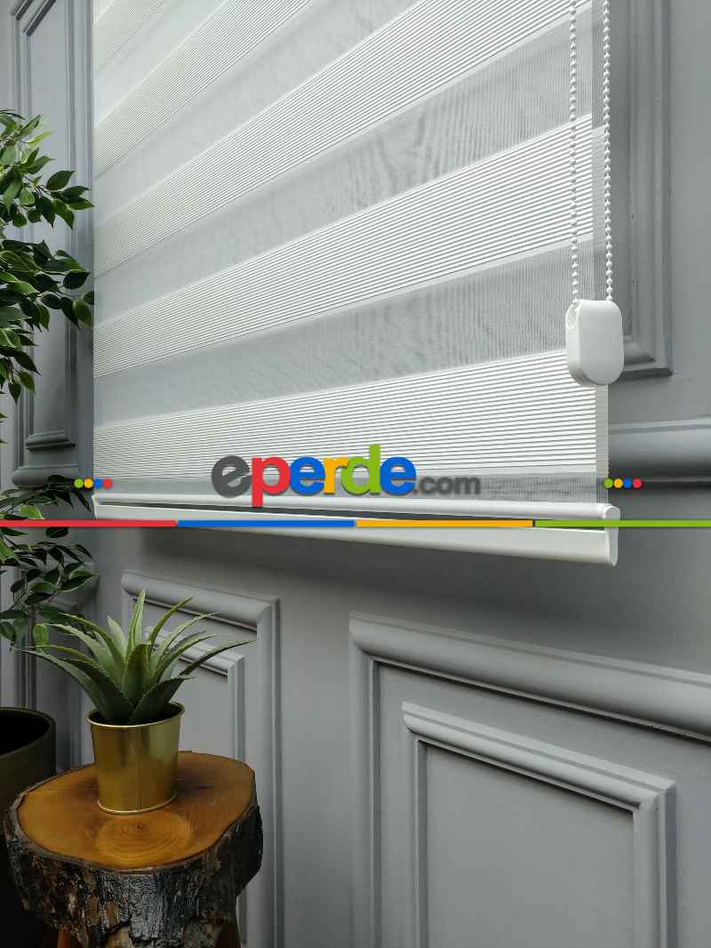 Mutfak - 2021 Sezonu - Zebra Perde - Micro Plise (pileli) Zebra Perde- Krem