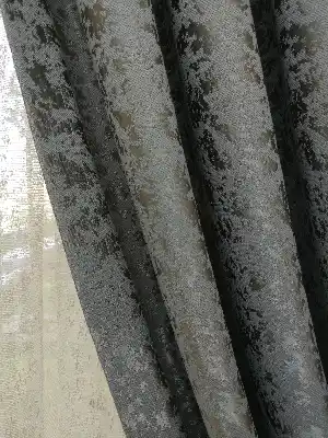 Açık Gri Duz Jakar Fon Perde (180)- Gri Açık