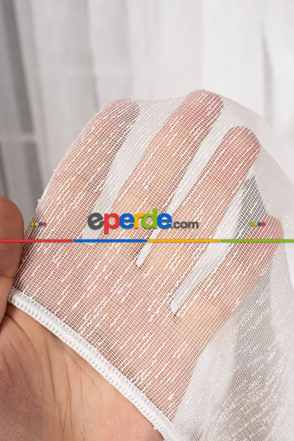 Tül Fırsat !!! Şantuk Birinci Kalite Tül Ekru Renk Kırık Beyaz- Ekru - Kurşunlu Tül