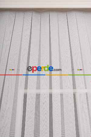 Ekru Lüx Ttm Hafif Keten Düz Tül Perde - Ütü İstemez