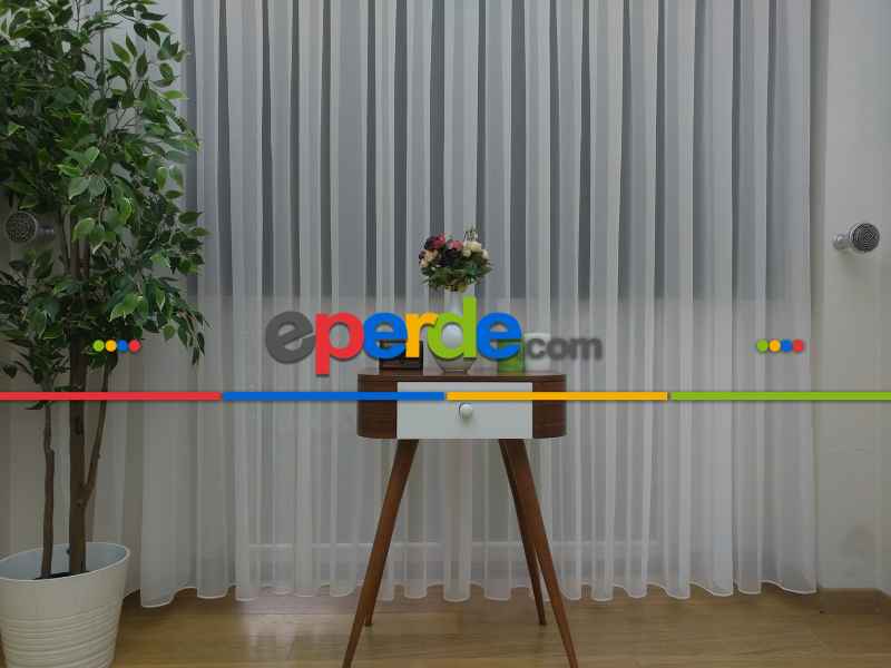 Mutfak - ( Orjinal ) Düz Tergal Tül Perde 