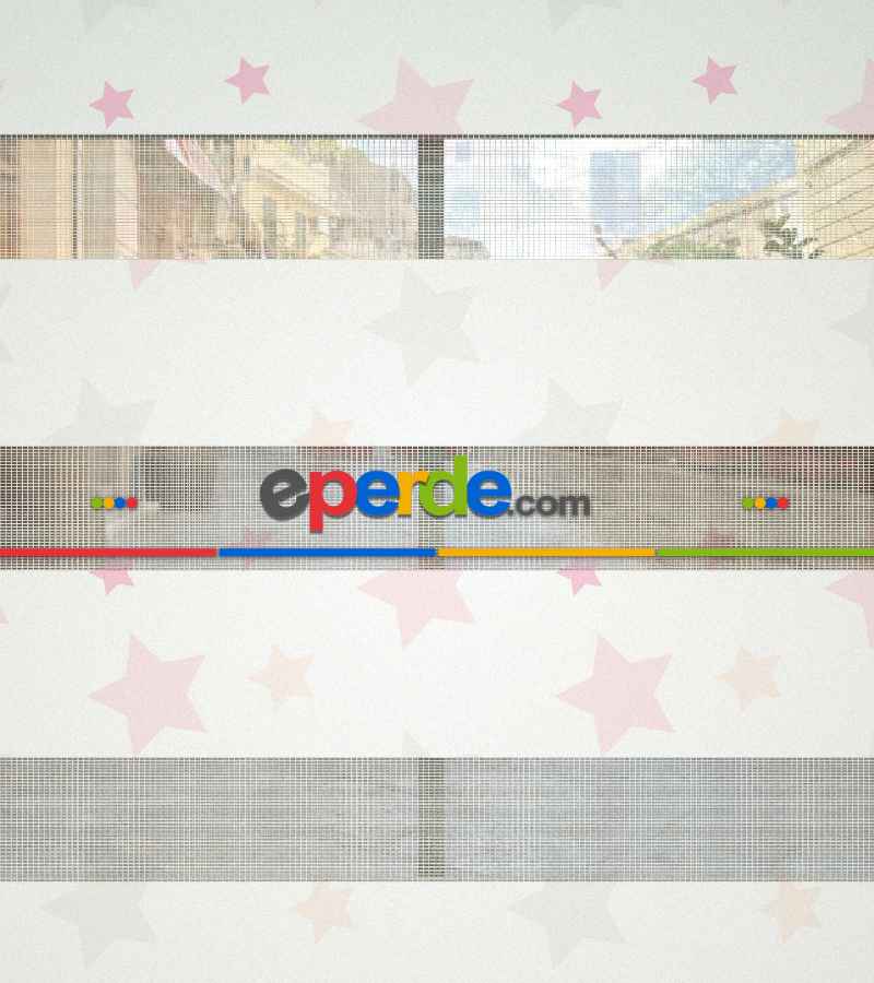 Yıldız Desenli Baskılı Zebra Perde- Çok Renkli