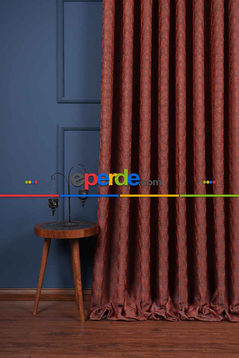 Salon Fon Perde - S Pile Dökümlü Jakar Dokuma Fon Perde