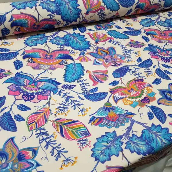 Etnik Desenli Fon Perde Evm354 _e - Kumaşı Kalındır Duck Bezi Değildir.- Lacivert-Mavi-Beyaz-Çok Renkli-Gül Pembe