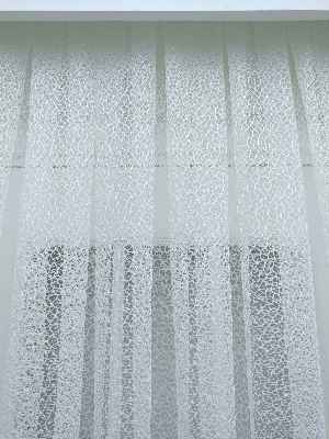 Örme Desenli Tül Perde 100% Orjinal Ürün- Ekru