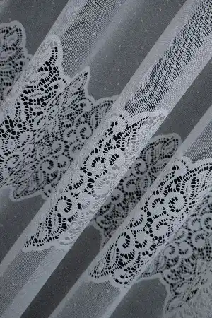 Salon Tül - Taç Tül Ara Bant Damask Model Tül Yeni Sezon Tül