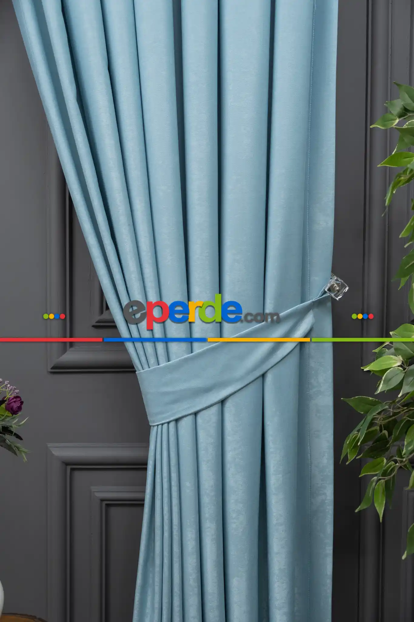 Soft Fon Perde Mint Yeşili Dökümlü En - Mint