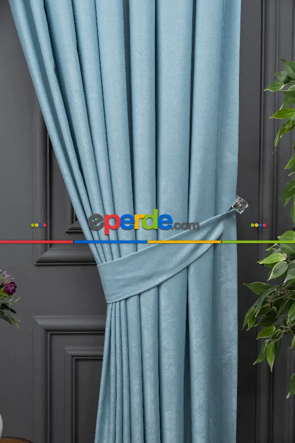 Soft Fon Perde Mint Yeşili Dökümlü En - Mint