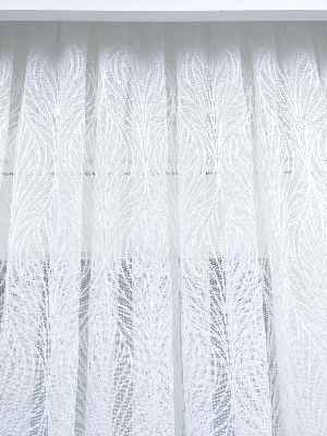 Örme Desenli Tül Perde 100% Orjinal Ürün- Ekru