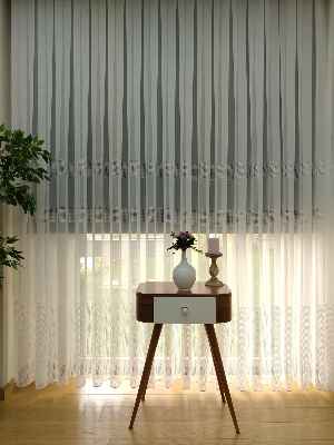 Keten Tül Gramajlı Perde- Ekru - Kurşunlu Tül