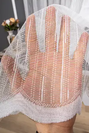Şantuk Desen Örme Düz Tül Perde Pa 7049