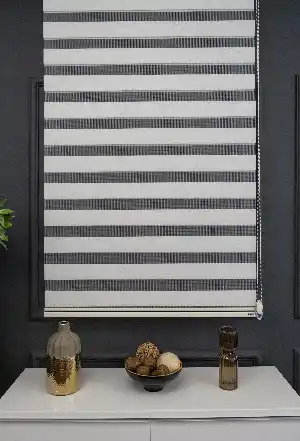 Krem-bej Yüksek Kaliteli Keten Zebra