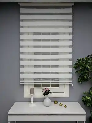 Perle Home Düz Ekru Zebra Perde