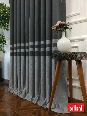 Brillant Süet Pano Fon Perde 180cm Yeni Sezon- Gri Açık-antrasit