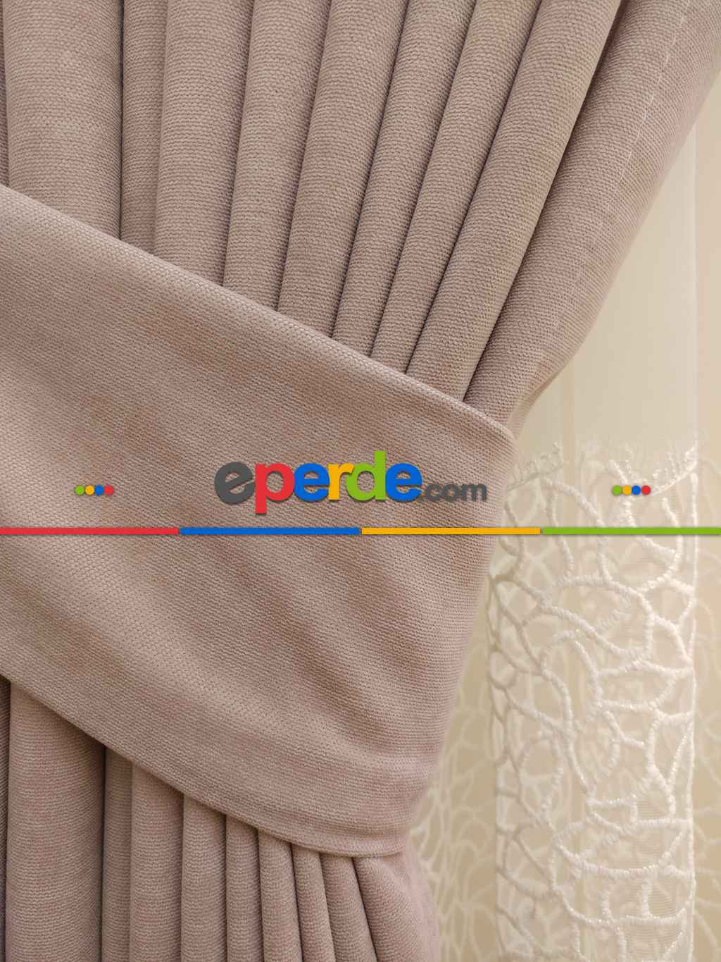 Pudra Düz Fon Perde ( En 150cm Dökümlü Fon )- Pembe Pudra Pembe-pudra