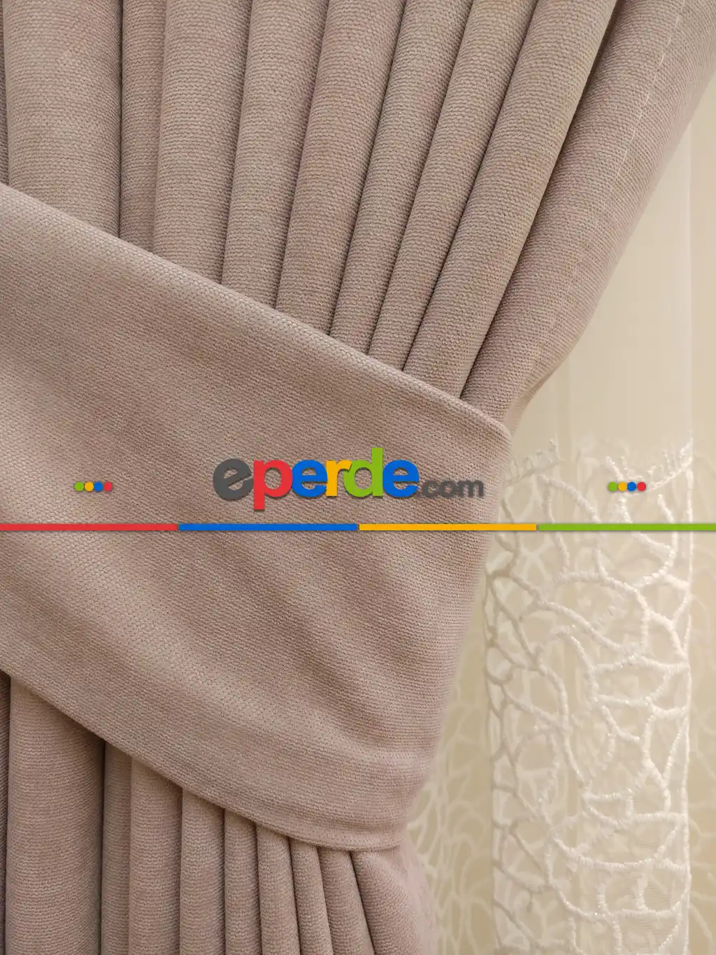 Pudra Düz Fon Perde ( En 150cm Dökümlü Fon )- Pembe Pudra Pembe-pudra