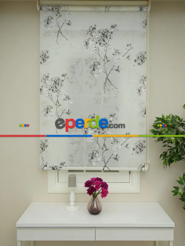 Yakma Tül Stor Çiftli Sistem Tülü - 2021 Özel Seri- Siyah-gri-füme-antrasit-beyaz-gri Açık