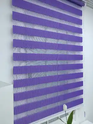 %40 Indirimli !!! Mor Düz Zebra Perde 100x200cm- Mor