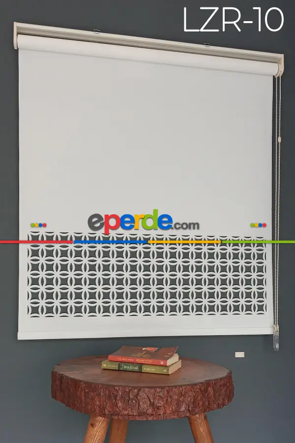 Halim Perdesan 30 Cm Lazer Kesim Kalın Mat Stor Perde, Lazer Kesimli Stor Perde