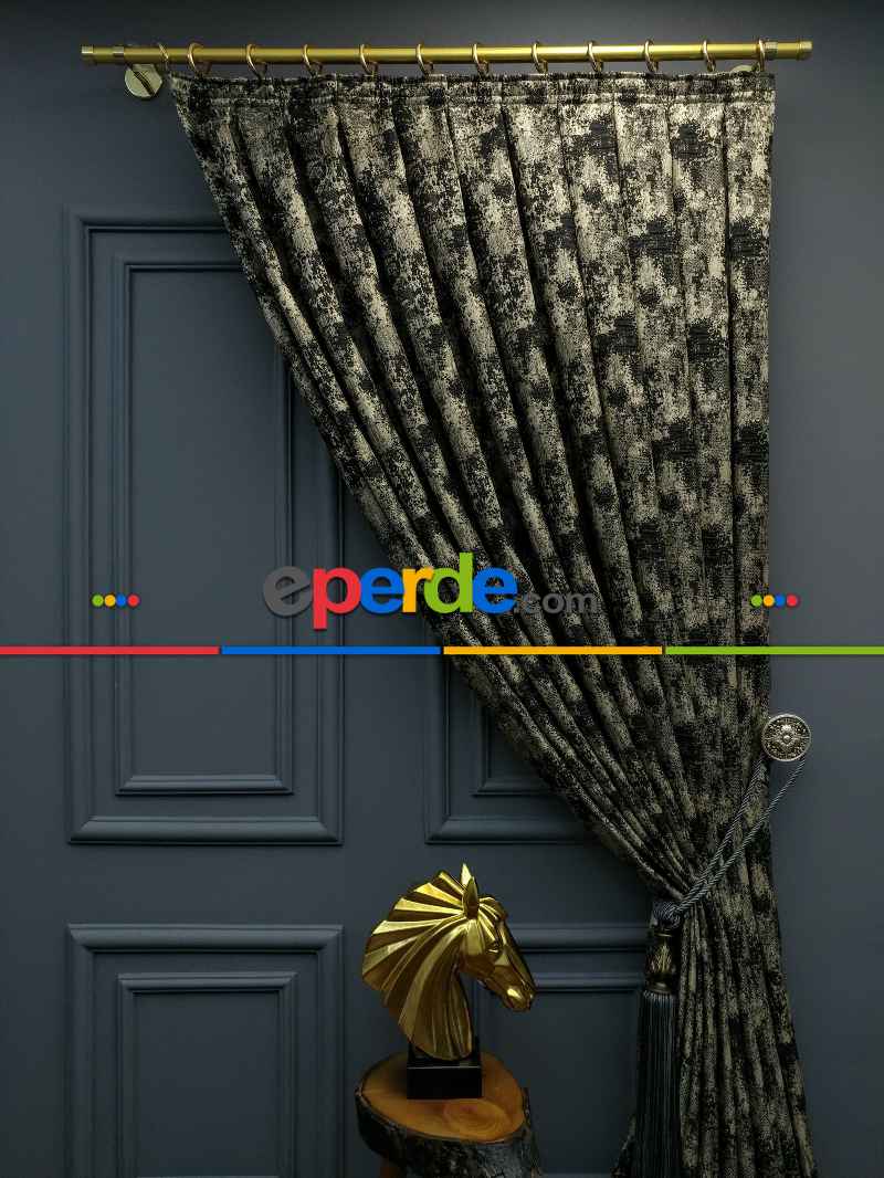 PatineDesenli Modern Desenli Jakarlı Salon Fon Perdesi 2021 Seriemodern Desenli Jakarlı Salon Fon Perdesi 2021 Series Özel Renkler- Siyah-bej-gri Açık-gri Koyu