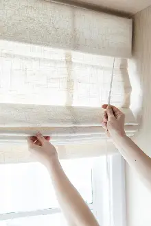 Genç Odası Naturel Bohem Otantik Tarz Katlamalı Perde