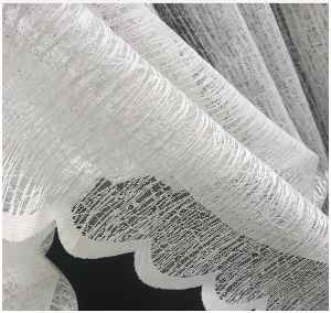 Örme Ağaç Kabuğu Desen Fransız Dantel Tül Perde