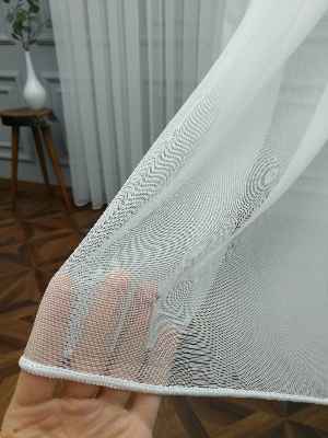 Düz Buzlu Zemin Tül - Ütü İstemez- Ekru