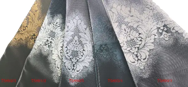 Siyah Gri Fon Perde, Damask Desenli, Taç Marka, Adet Fiyatıdır, İstediğiniz Boy Ölçüsünde Dikilir, Eni 70 İla 100cm Arası Seçenekler, Sık Piledir 70cm X 290cm 