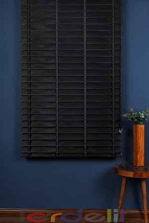 Siyah 50mm Silüet Kumaş Jaluzi Perde