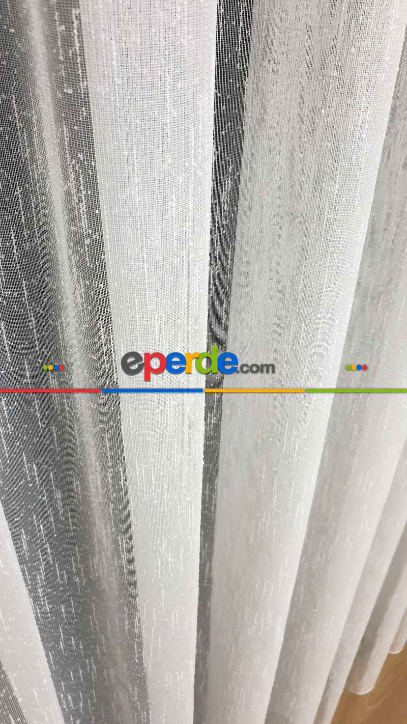 Oturma Odası - Keten Tül-keten Tül Perde- Beyaz-ekru