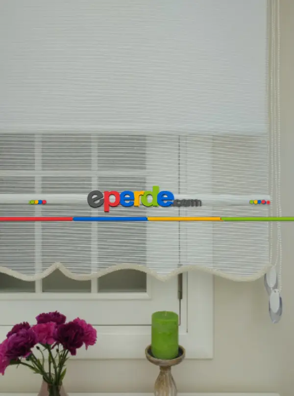 Yeni Sezon Çiftli Sistem Hasır Desen Ekru- Ekru