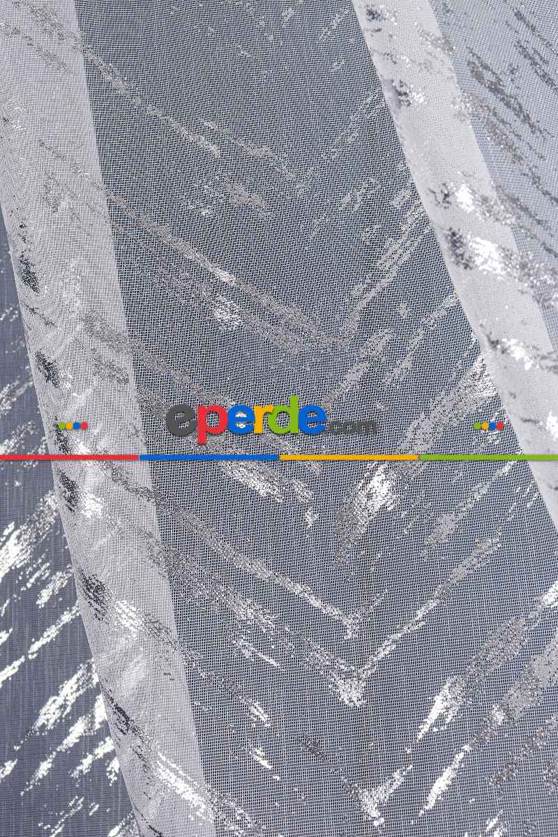 Salon - Siyah Yüksek Kalite Armür Dokuma Ttm Zemin Kaplamalı Tül Perde