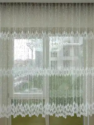 Brode İşlemeli Tül Perde 400x185- Ekru 400cm X 185cm 