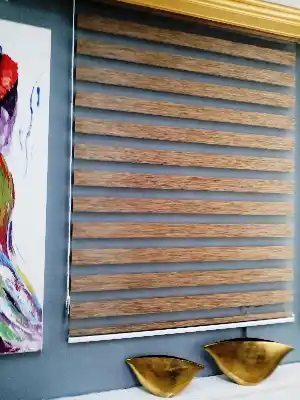 Bambu Zebra 2021 Sezonu Kahverengi Kırçıllı A Kalite Bambu Zebra Perde- Kahve Koyu