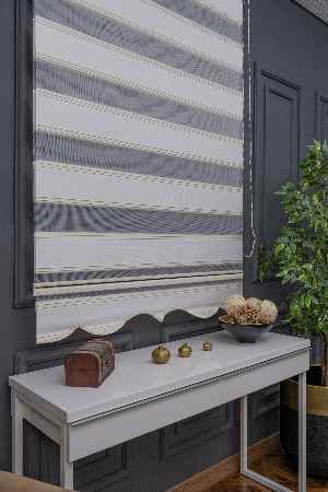 Yatak Odası - Zebra Perde - Yarım Plise - Geniş Palet Zebra Perde