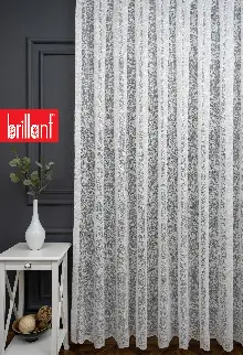 Yatak Odası - Brillant Örme Karlı Tasarım Model Tül