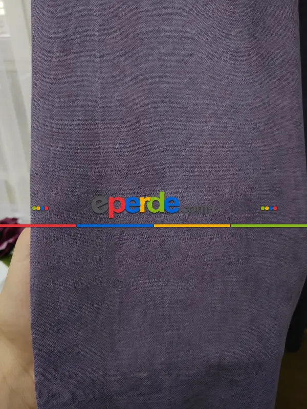 Mor Düz Fon Perde - Mor