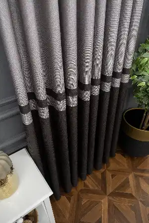 Outlet Dökümlü Jakarlı Modern Desen Fon Perde 1.kalite 100 Cm X 256 Cm